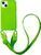 Чохол силіконовий з ремінцем Crossbody для iPhone 14 Shini Green 1203-8 фото