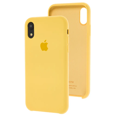 Silicone Case FULL iPhone XR Yellow 116-3 фото
