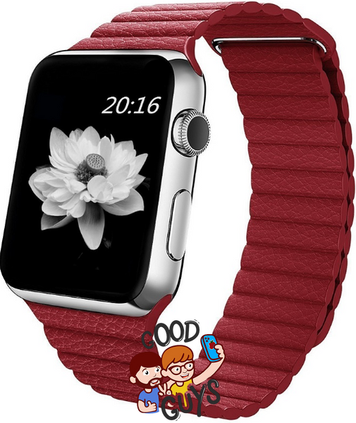 Ремінець Leather Loop Band 42,44,45,46mm(10,11S),49mm(ultra 1-3S) Red 1422-2 фото