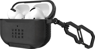 Чохол Leather case UAG з карабіном для AirPods Pro 2gen. Black 2402-0 фото