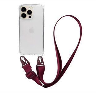 Чохол Armored з ремінцем Crossbody для iPhone 13 Pro Max Rose Red 1482-9 фото
