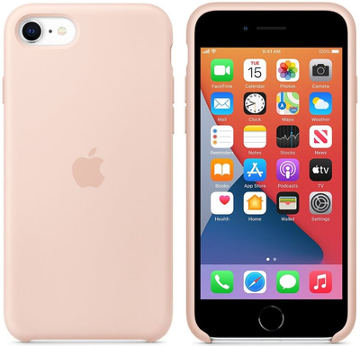 Silicone Case FULL iPhone 7,8,SE 2 Pink sand 112-18 фото