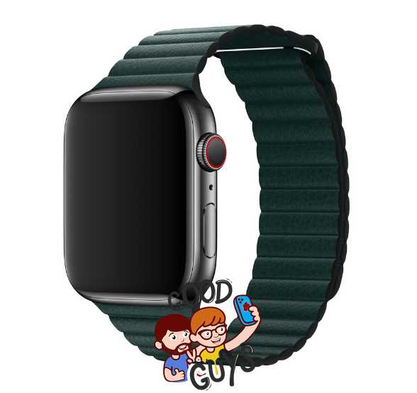 Ремінець Leather Loop Band 42,44,45,46mm(10,11S),49mm(ultra 1-3S) Forest Green 1422-3 фото