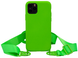 Чохол силіконовий з ремінцем Crossbody для iPhone 14 Pro Max Shini Green 1206-8 фото 1