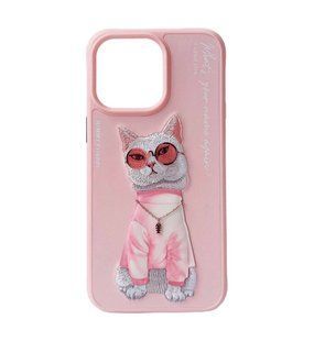 Чохол Nimmy Case Rich Pat для iPhone 15 Pro Cat Pink 2622-5 фото