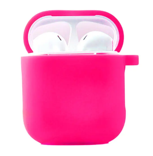 Чохол з мікрофіброю для AirPods 1/2 Hot Pink 1430-2 фото