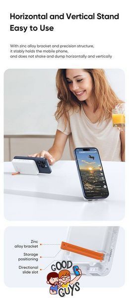 Power Bank Mcdodo 10000mAh 20W MC-5100 Fast Wireless Charger White 3008-1 фото