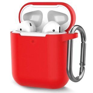 Чохол з мікрофіброю для AirPods 1/2 Red 1430-3 фото