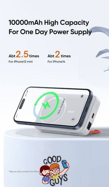 Power Bank Mcdodo 10000mAh 20W MC-5100 Fast Wireless Charger White 3008-1 фото