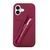 Чохол Lipstick case Rhode з місцем для блиску для iPhone 16 Plus Raspberry (блиск у комплекті) 2875-4 фото