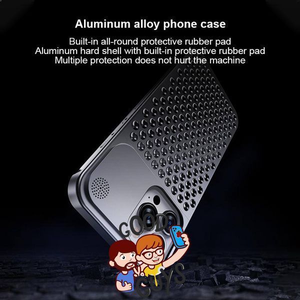 Чохол металевий Aluminium Aroma Leather для iPhone 14 Pro Max Black 1829-3 фото