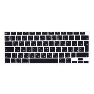 Чорна накладка на клавіатуру з літерами для MacBook Air 13" (2020) М2 Return великий 2352-1 фото