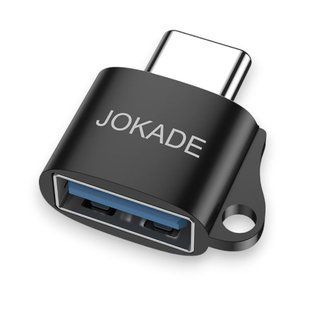 Перехідник JOKADE JC004 [USB 3.0 - Type-C] OTG adapter Black 2833-0 фото