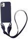 Чохол силіконовий з ремінцем Crossbody для iPhone 12,12 Pro Midnight Blue 1198-2 фото 2