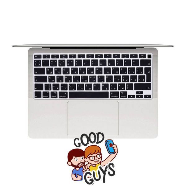 Чорна накладка на клавіатуру з літерами для MacBook Air 13" (2020) М2 Return великий 2352-1 фото
