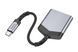 Перехідник HOCO LS39 [Type-C to USB-C+3.5mm] Metal Black 2867-0 фото 3