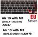 Чорна накладка на клавіатуру з літерами для MacBook Air 13" (2020) М2 Return великий 2352-1 фото 3