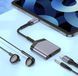 Перехідник HOCO LS39 [Type-C to USB-C+3.5mm] Metal Black 2867-0 фото 8