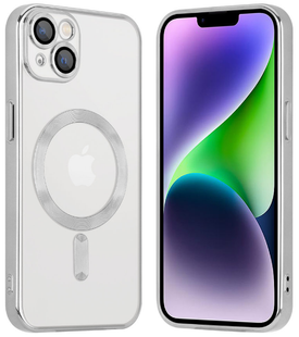 Чохол Shining with MagSafe на iPhone 14 Plus Silver 361-8 фото