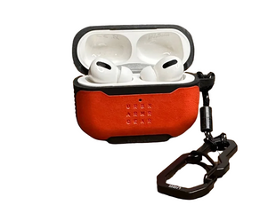 Чохол Leather case UAG з карабіном для AirPods Pro 2gen. Orange 2402-3 фото