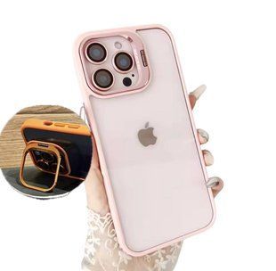 Crystal case Camera stand для iPhone 13 Pro Pink 1756-8 фото