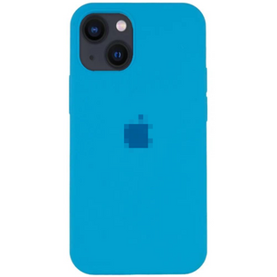 Silicone Case FULL iPhone 14 Plus Blue 128-15 фото