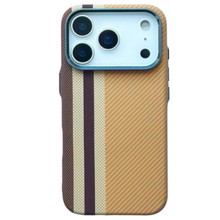 Чохол Carbon Pattern MagSafe для iPhone 17 Pro Gold 4047-0 фото