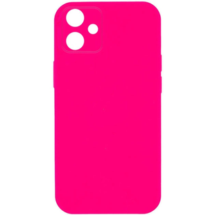 Чохол Silicone case Full + Camera NO LOGO iPhone 12 Barbie Pink 4208-2 фото