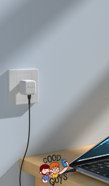 Адаптер DEVIA [2xUSB-C] PD 35W 2C Quick Charger EU Extreme Speed Series GaN 35W 559 фото