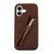 Чохол Lipstick case Rhode з місцем для блиску для iPhone 16 Plus Espresso (блиск у комплекті) 2875-5 фото