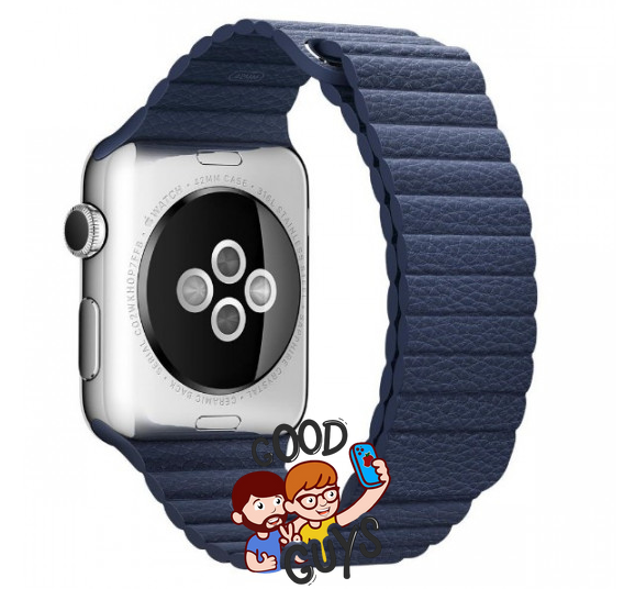 Ремінець Leather Loop Band 42,44,45,46mm(10,11S),49mm(ultra 1-3S) Midnight Blue 1422-6 фото