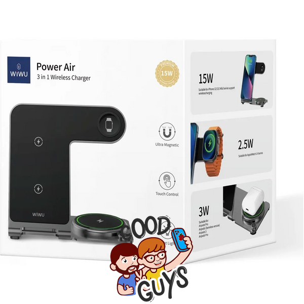 Бездротова зарядка Wiwu Power Air 3in1 15W Charging station series (Wi-W005) 2192-0 фото