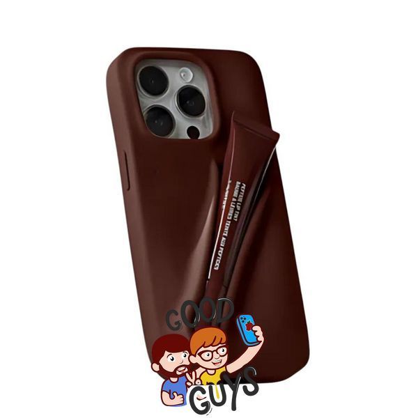 Чохол Lipstick case Rhode з місцем для блиску для iPhone 16 Pro Max Espresso (блиск у комплекті) 2786-5 фото
