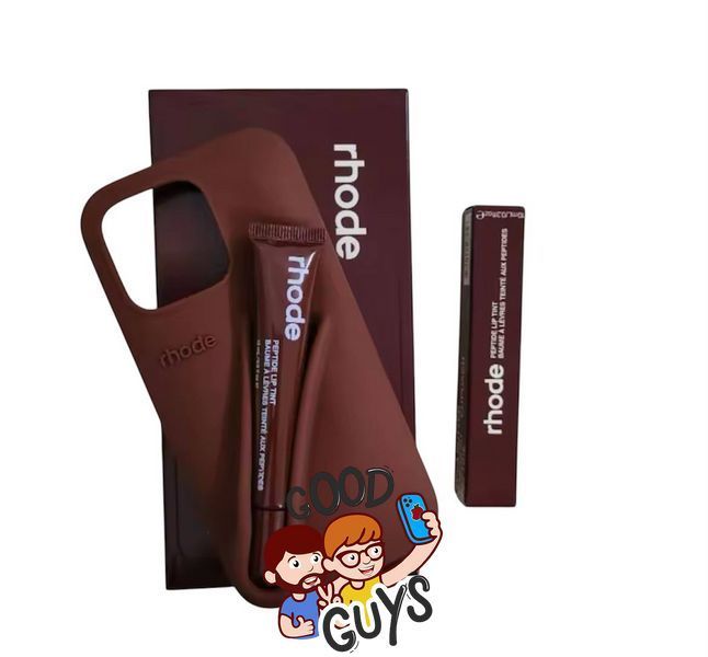 Чохол Lipstick case Rhode з місцем для блиску для iPhone 16 Pro Max Espresso (блиск у комплекті) 2786-5 фото
