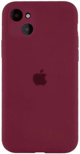 Чохол Silicone case Full + camera iPhone 15 Plus Rose red 2101-15 фото