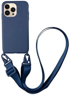 Чохол силіконовий з ремінцем Crossbody для iPhone 12,12 Pro Cobalt blue 1198-3 фото
