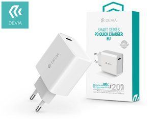 Адаптер DEVIA [USB-C] Smart Series PD Quick Charger EU 20W White Квадратний 525-1 фото