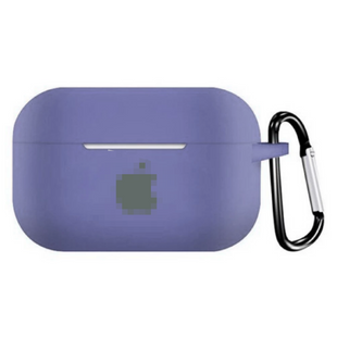Чохол AirPods Pro з лого та карабіном Lavender Gray 268-9 фото