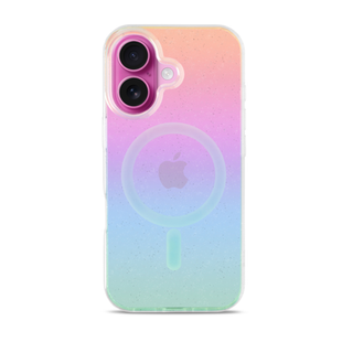 Чохол прозорий блискучий з MagSafe iPhone 17 Rainbow 4301-2 фото