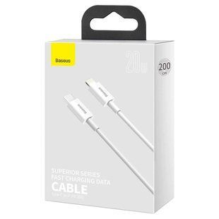 Кабель Baseus [Type-C to Lightning] PD 20W CALTYS-C02 2m White 2868-0 фото