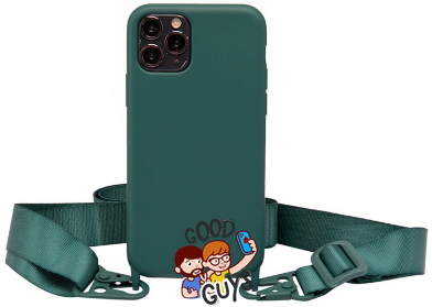 Чохол силіконовий з ремінцем Crossbody для iPhone 11 Forest Green 1195-4 фото