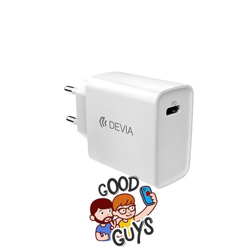 Адаптер DEVIA [USB-C] Smart Series PD Quick Charger EU 20W White Квадратний 525-1 фото