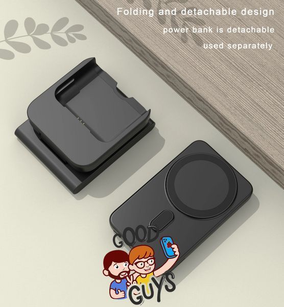 Павер банк 4в1 Magnetic Battery 5000mAh Foldable Wireless Portable Charger with Stand White 2228-0 фото