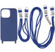 Чохол силіконовий з шнурком Crossbody iPhone 13 Pro Max Blue 1543-5 фото 1