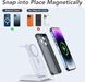 Павер банк 4в1 Magnetic Battery 5000mAh Foldable Wireless Portable Charger with Stand White 2228-0 фото 5