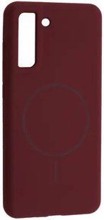 Чохол Silicone Case MagSafe для Samsung S21 FE Plum 2943-2 фото