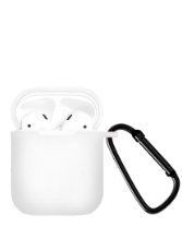 Чохол для AirPods 1/2 з карабіном White 264-5 фото
