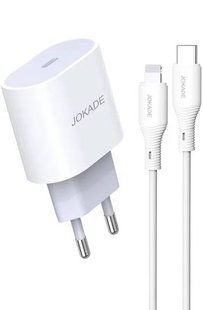 Коиплект Jokade [Адаптер USB-C + Кабель Lightning] JB010 PD 20W White 2536-0 фото