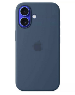 Чохол Silicone Case 1:1 з закритою кнопкою камери для iPhone 16 Denim 2750-4 фото