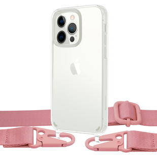 Чохол Armored з ремінцем Crossbody для iPhone 13 Pro Max Pink 1482-0 фото